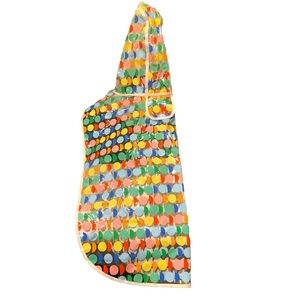 Pre-Owned The Dodo Clear Retro Printed Raincoat for Dogs Size Large.